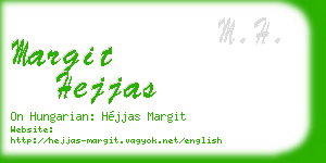 margit hejjas business card