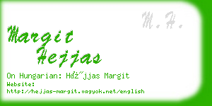 margit hejjas business card